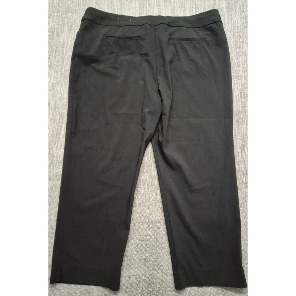 Chicos women's black pull on wide leg capri pants sz 18 stretch classic preppy - Picture 14 of 15